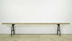 Handcrafted 7.6 Ft. Live Edge Sycamore Cast Iron Legs Bench 13 Handcrafted 7.6 Ft. Live Edge Sycamore Cast Iron Legs Bench -OGT Sale Store farm tables q285448