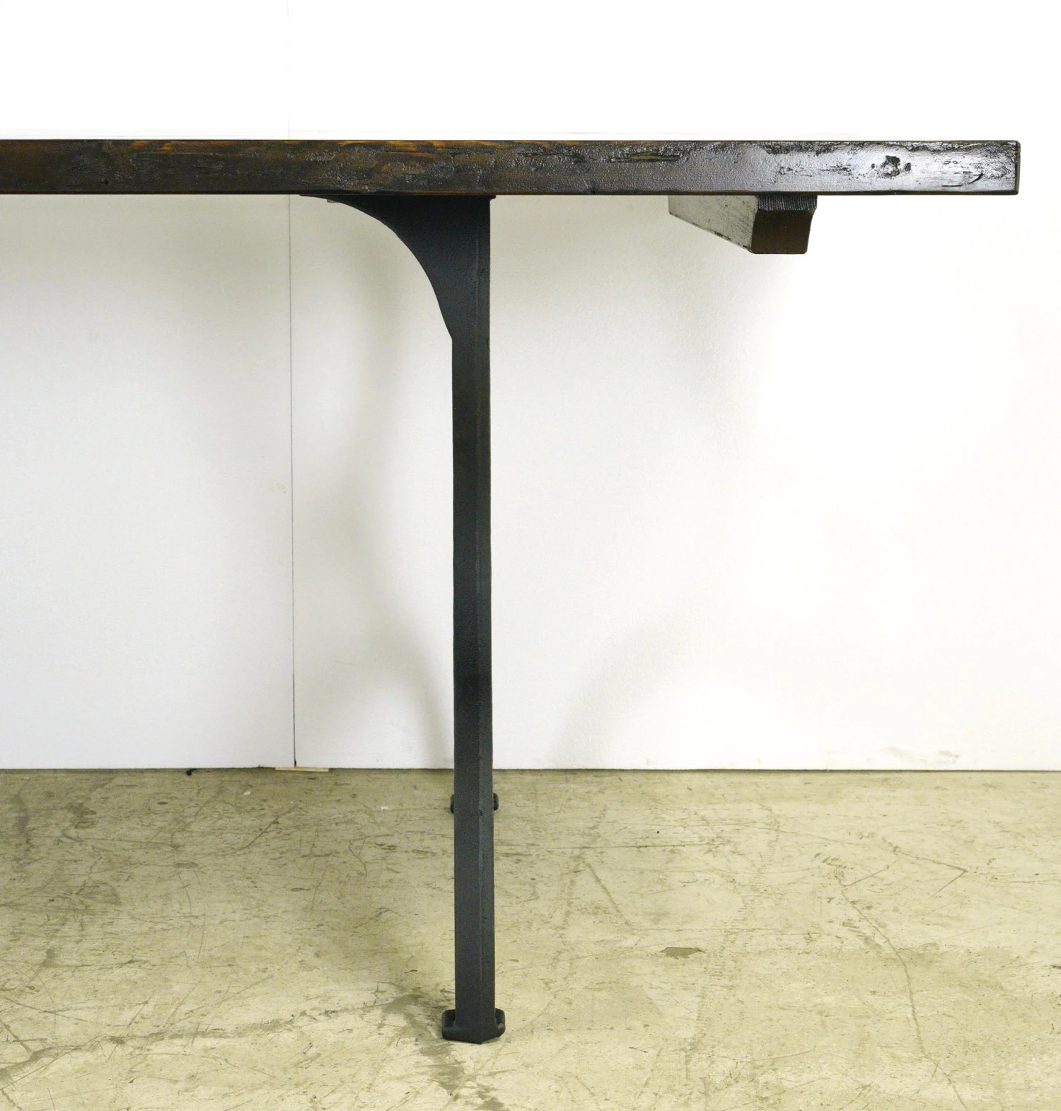 Handcrafted 8 Ft. Pine Cast Iron Brooklyn Legs Dining Farm Table 4 Handcrafted 8 Ft. Pine Cast Iron Brooklyn Legs Dining Farm Table - Image 2