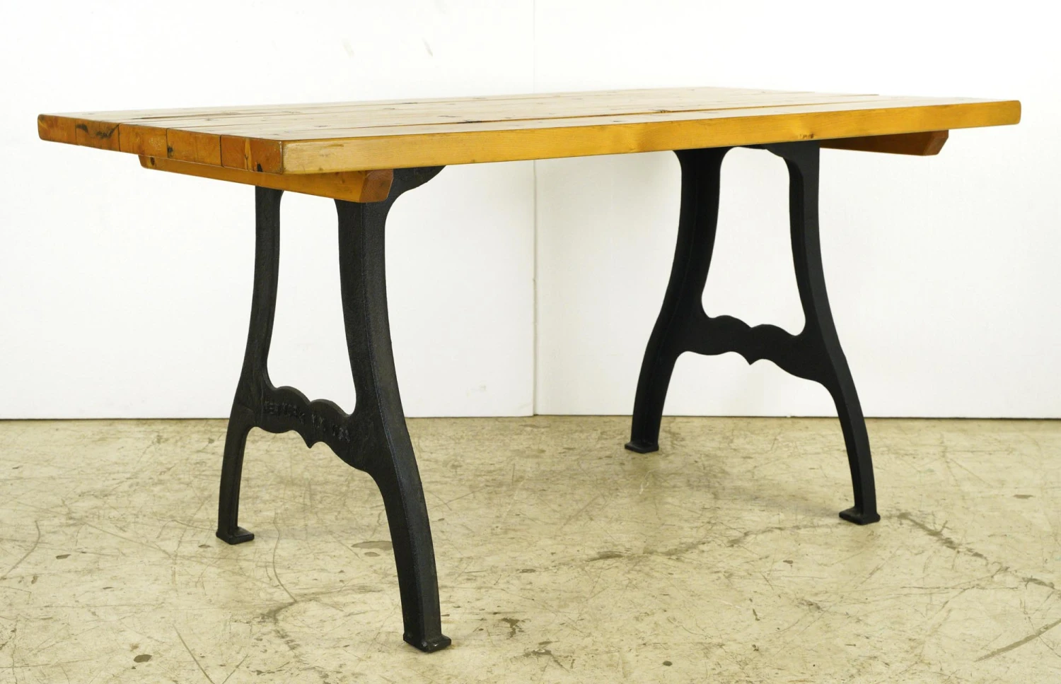 Handcrafted 5 Ft. Cedar And Cast Iron New York Legs Farm Table 4 Handcrafted 5 Ft. Cedar And Cast Iron New York Legs Farm Table - Image 2