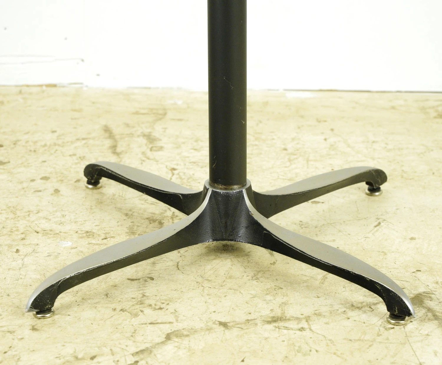 Handcrafted 30.125 In. Live Edge Mahogany Wafer Steel Bistro Table 4 Handcrafted 30.125 In. Live Edge Mahogany Wafer Steel Bistro Table - Image 2