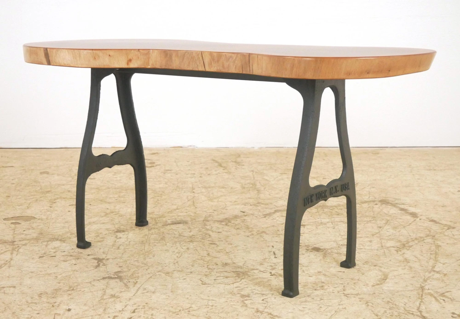 Handcrafted 35.75 In. Live Edge Mahogany Wafer Bench 4 Handcrafted 35.75 In. Live Edge Mahogany Wafer Bench - Image 2