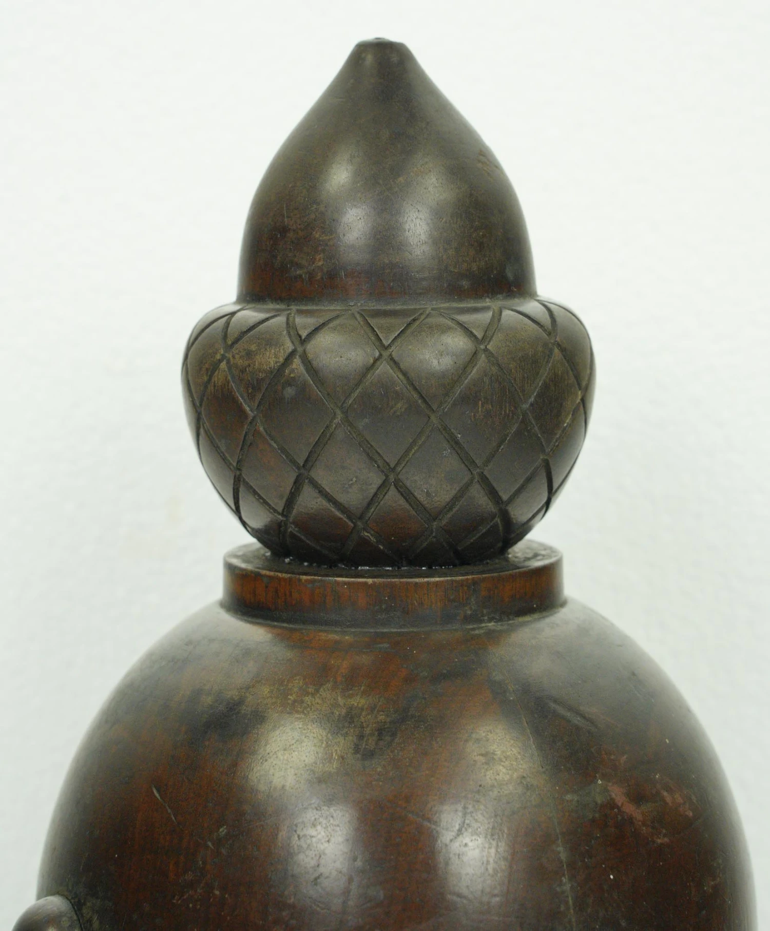 Reclaimed Dark Wood Tone Acorn Top Wooden Finial 4 Reclaimed Dark Wood Tone Acorn Top Wooden Finial - Image 2