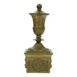 Reclaimed 8.75 In. Cast Bronze Urn Finial For Newel Post