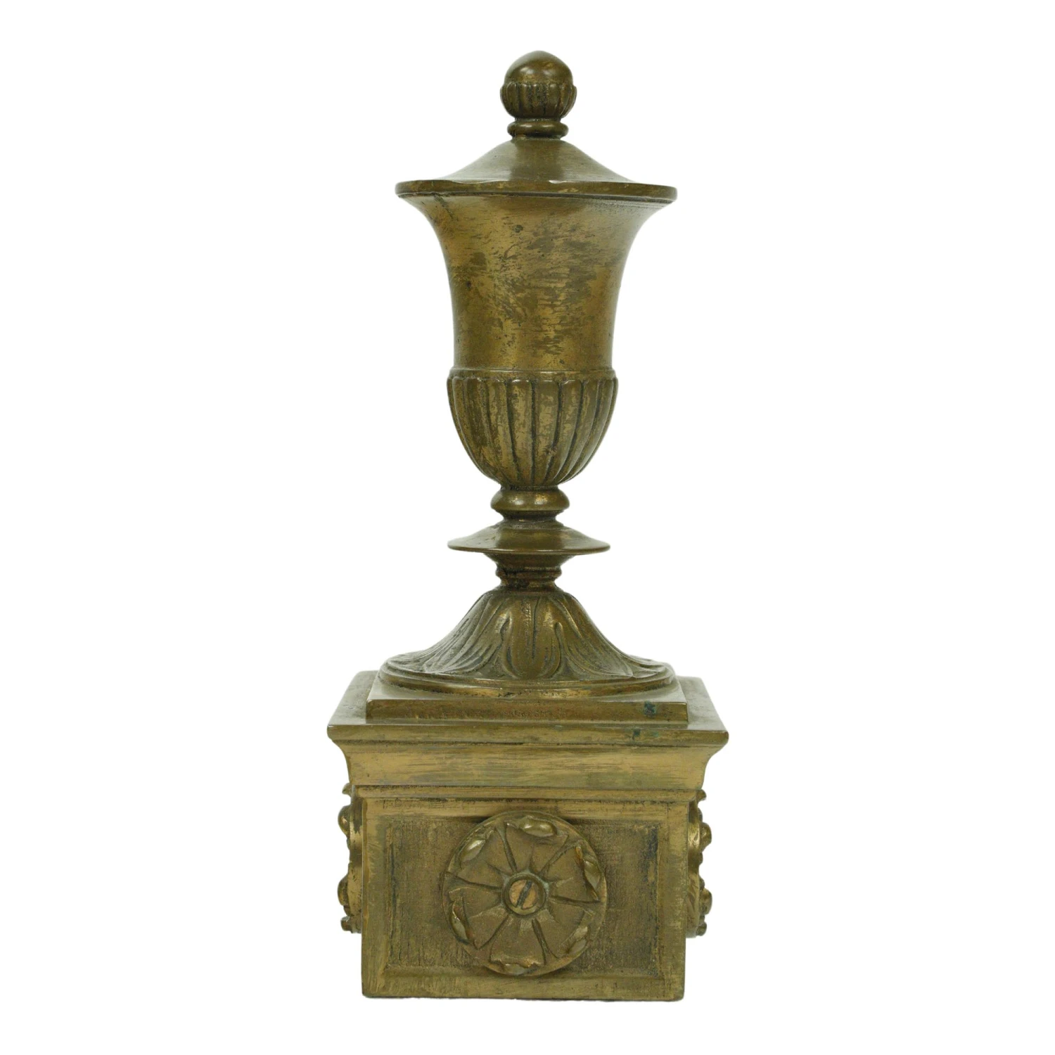 Reclaimed 8.75 In. Cast Bronze Urn Finial For Newel Post 3 Reclaimed 8.75 In. Cast Bronze Urn Finial For Newel Post