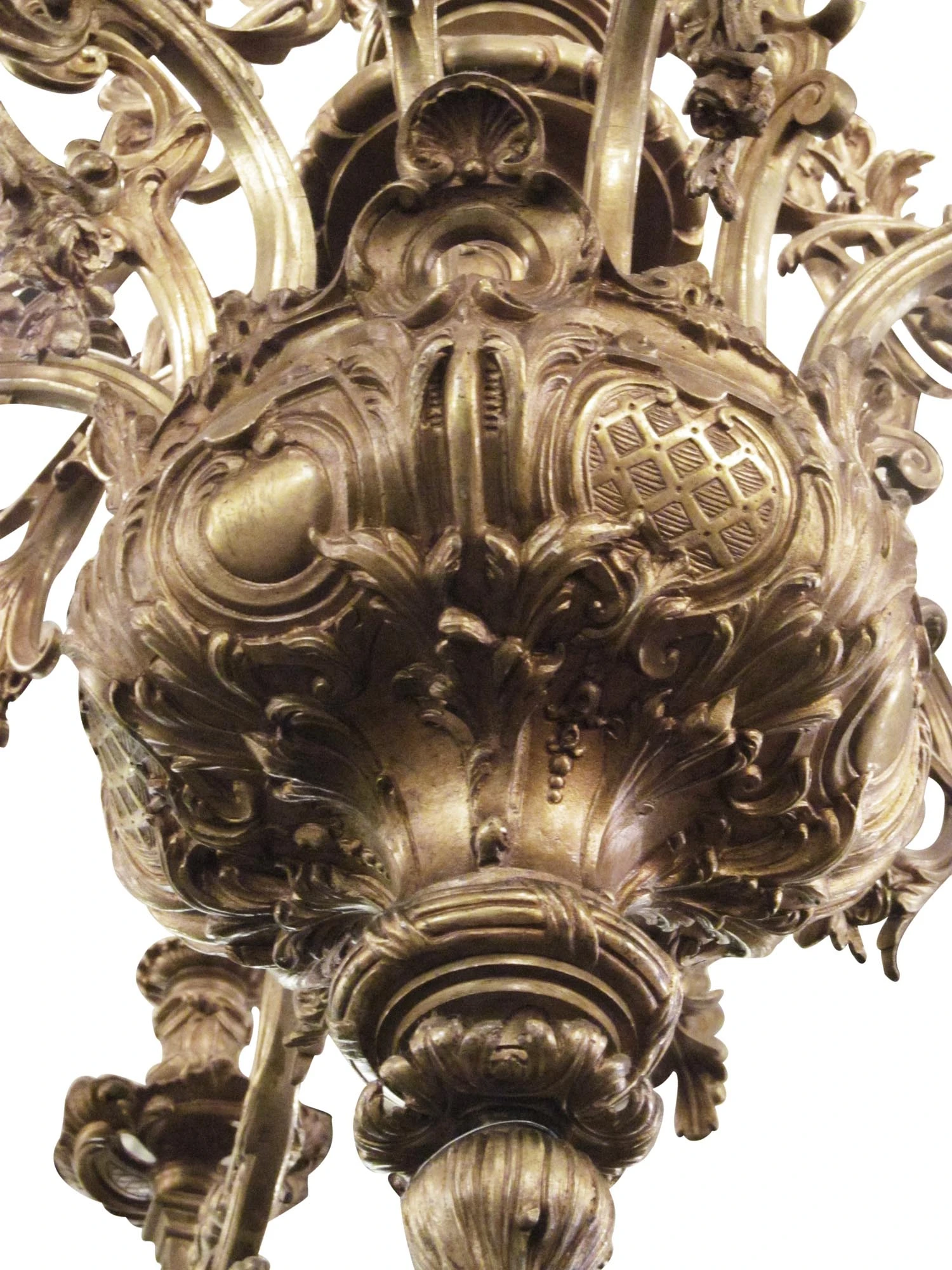 Grand 18 Arm Antique Gilded French Bronze Chandelier 6 Grand 18 Arm Antique Gilded French Bronze Chandelier - Image 4