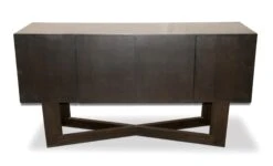 Mid Century 65 In. Dark Brown Console