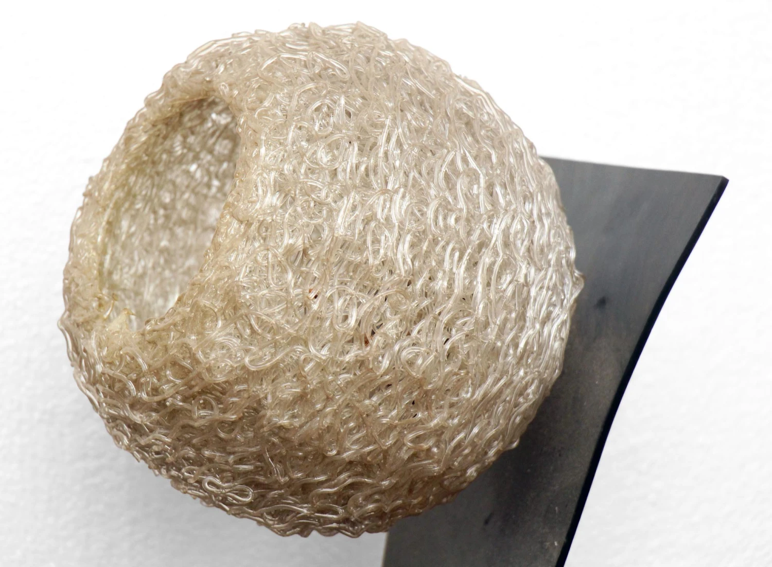 Vintage Spun Acrylic Shaded Black Wavy Floor Lamp 5 Vintage Spun Acrylic Shaded Black Wavy Floor Lamp - Image 3