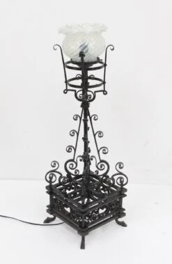 19th Century Hand Forged Wrought Iron Floor Lamps -OGT Sale Store floor lamps for sale q271112
