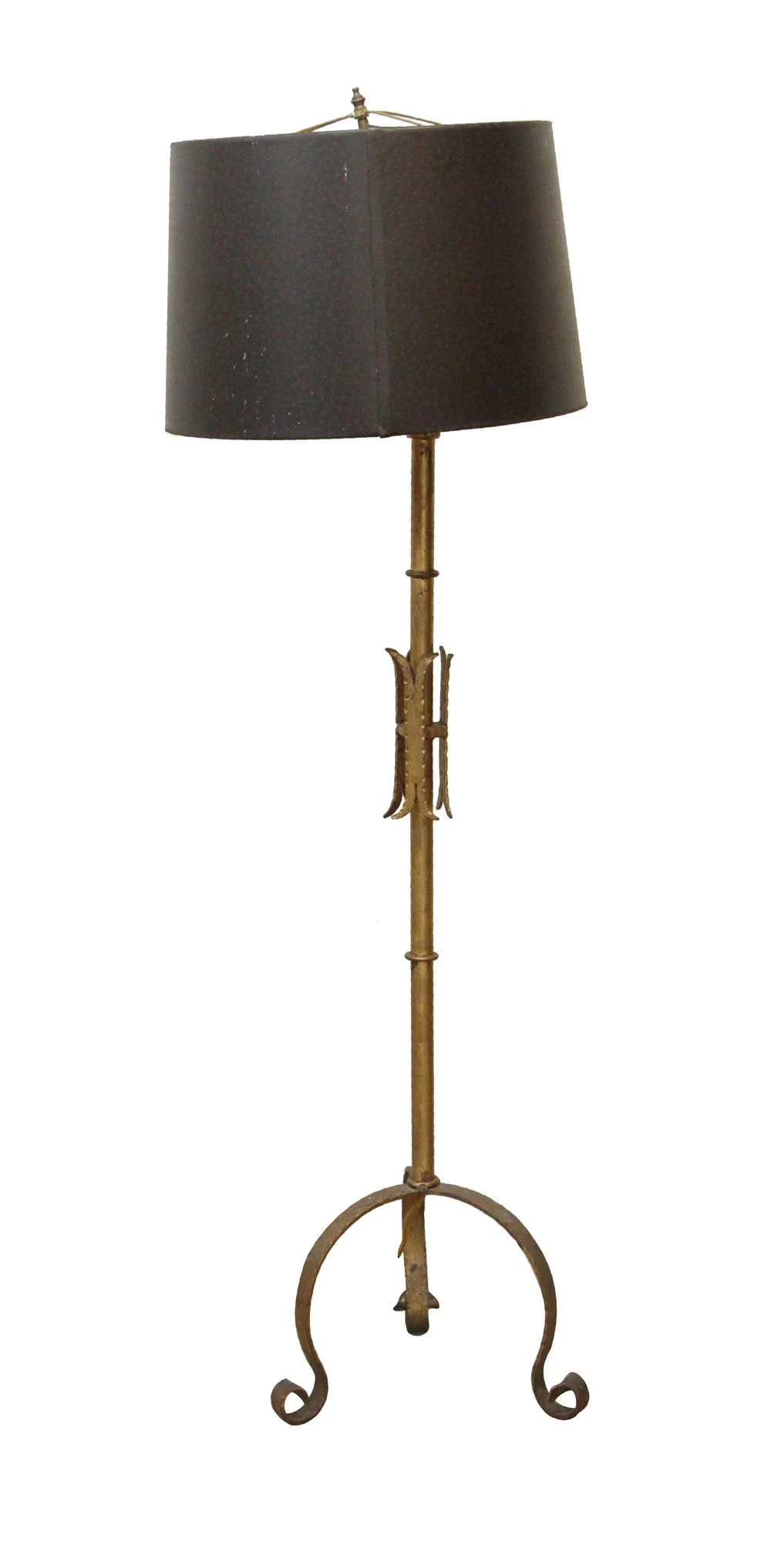 Wrought Iron Floor Lamp With Black Shade 4 Wrought Iron Floor Lamp With Black Shade - Image 2