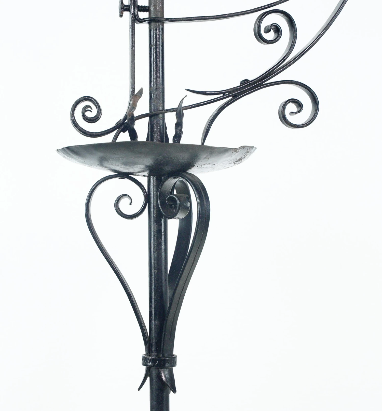 Antique Wrought Iron Swag Pendant Light Stand 4 Antique Wrought Iron Swag Pendant Light Stand - Image 2