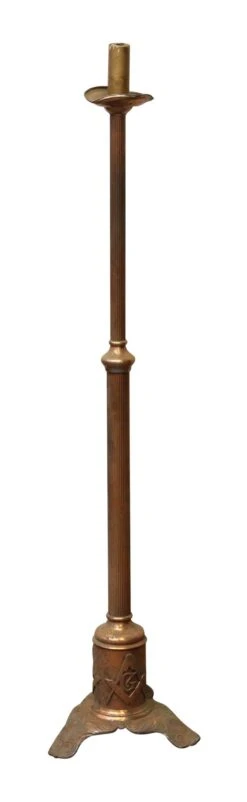 Vintage Copper Freemasonry Candle Floor Lamps