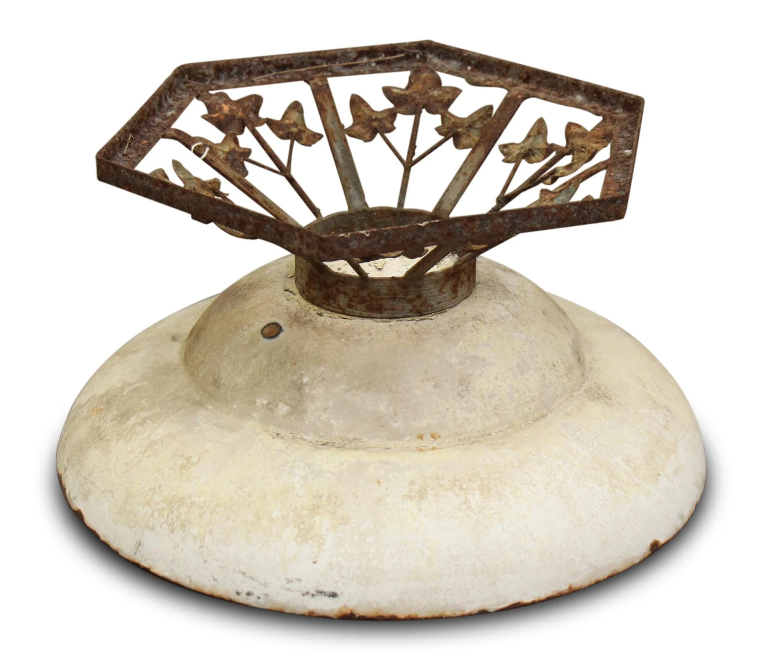 European Floral Fitter White Shade Semi Flush Mount 4 European Floral Fitter White Shade Semi Flush Mount - Image 2