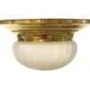 1920s Opalescent Fluted Globe Brass Flush Mount 2 1920s Opalescent Fluted Globe Brass Flush Mount -OGT Sale Store flush semi flush mounts 1920s opalescent fluted globe brass flush mount p260312
