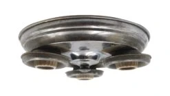 1930s 3 Socket Metallic Brass Flush Mount Light