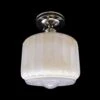 1950s Art Deco White & Clear 9 In. Glass Flush Mount Light 2 1950s Art Deco White & Clear 9 In. Glass Flush Mount Light -OGT Sale Store flush semi flush mounts 1950s art deco white clear 9 in glass flush mount light q273504