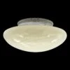 1980s Vetri Murano Cream Swirl Glass & Steel Flush Mount Light -OGT Sale Store flush semi flush mounts 1980s vetri murano cream swirl glass steel flush mount light q285286