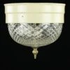 Antique Glass 8.75 In. Brass & Steel Flush Mount Light 1 Antique Glass 8.75 In. Brass & Steel Flush Mount Light -OGT Sale Store flush semi flush mounts antique glass 875 in brass steel flush mount light q284869