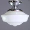 Antique Milk Glass Schoolhouse 10.5 In. Semi Flush Kitchen Light 1 Antique Milk Glass Schoolhouse 10.5 In. Semi Flush Kitchen Light -OGT Sale Store flush semi flush mounts antique milk glass schoolhouse 105 in semi flush kitchen light p259492