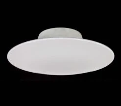 European 13.75 In. Round White Glass Flush Mount Light