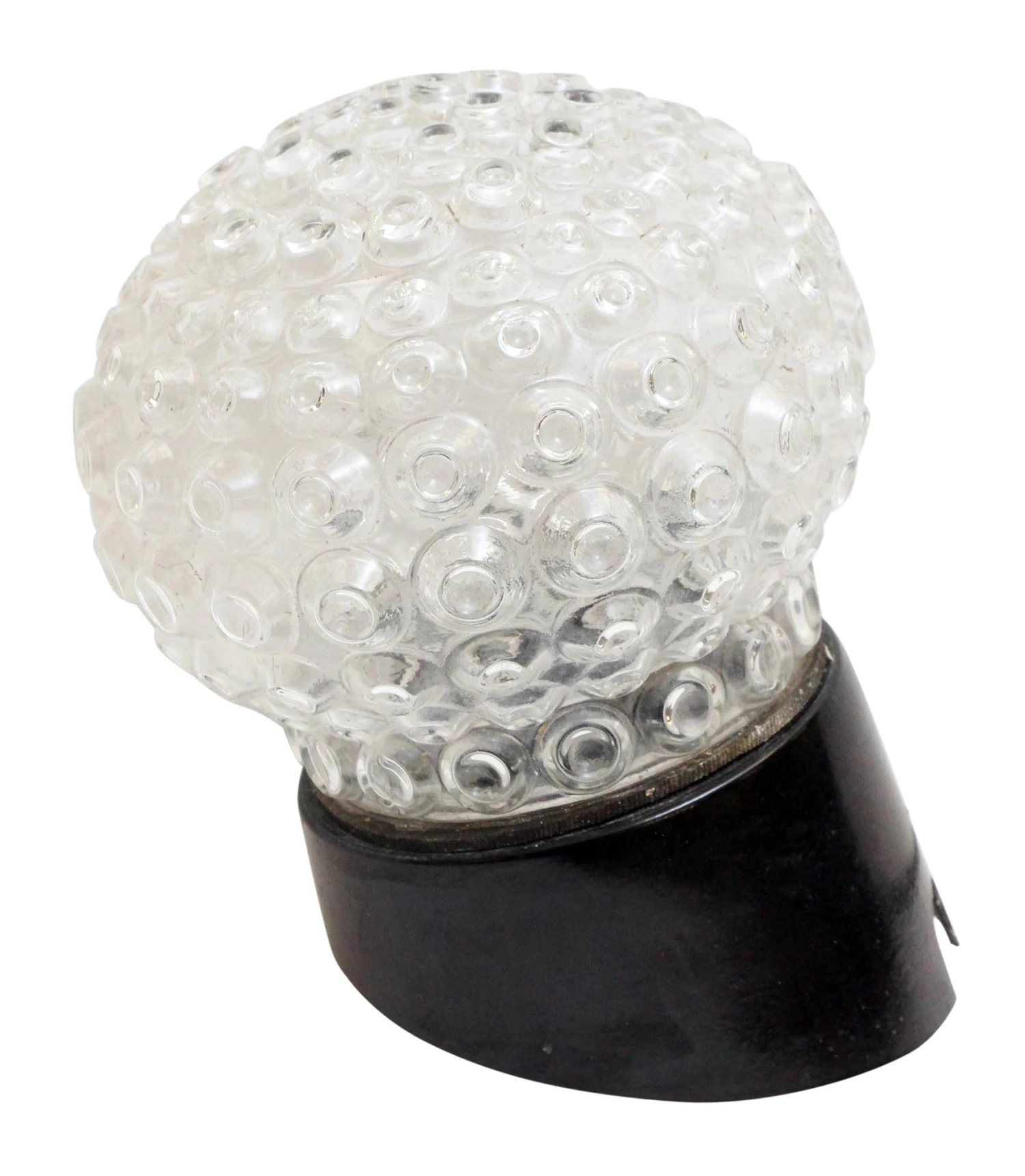 European Modern Bubbled Glass Semi Flush Angled Light Fixture 3 European Modern Bubbled Glass Semi Flush Angled Light Fixture