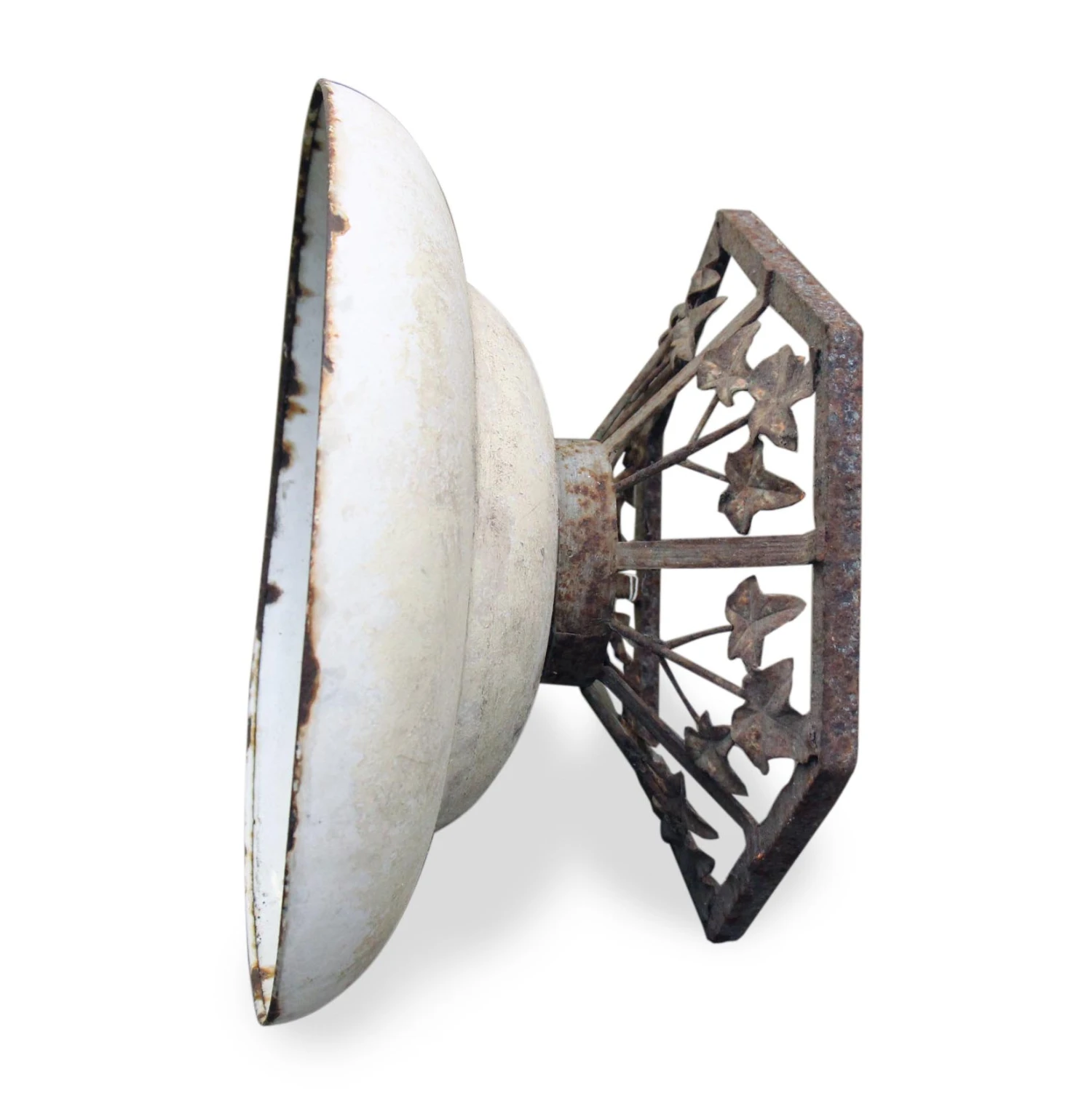 European Floral Fitter White Shade Semi Flush Mount 5 European Floral Fitter White Shade Semi Flush Mount - Image 3