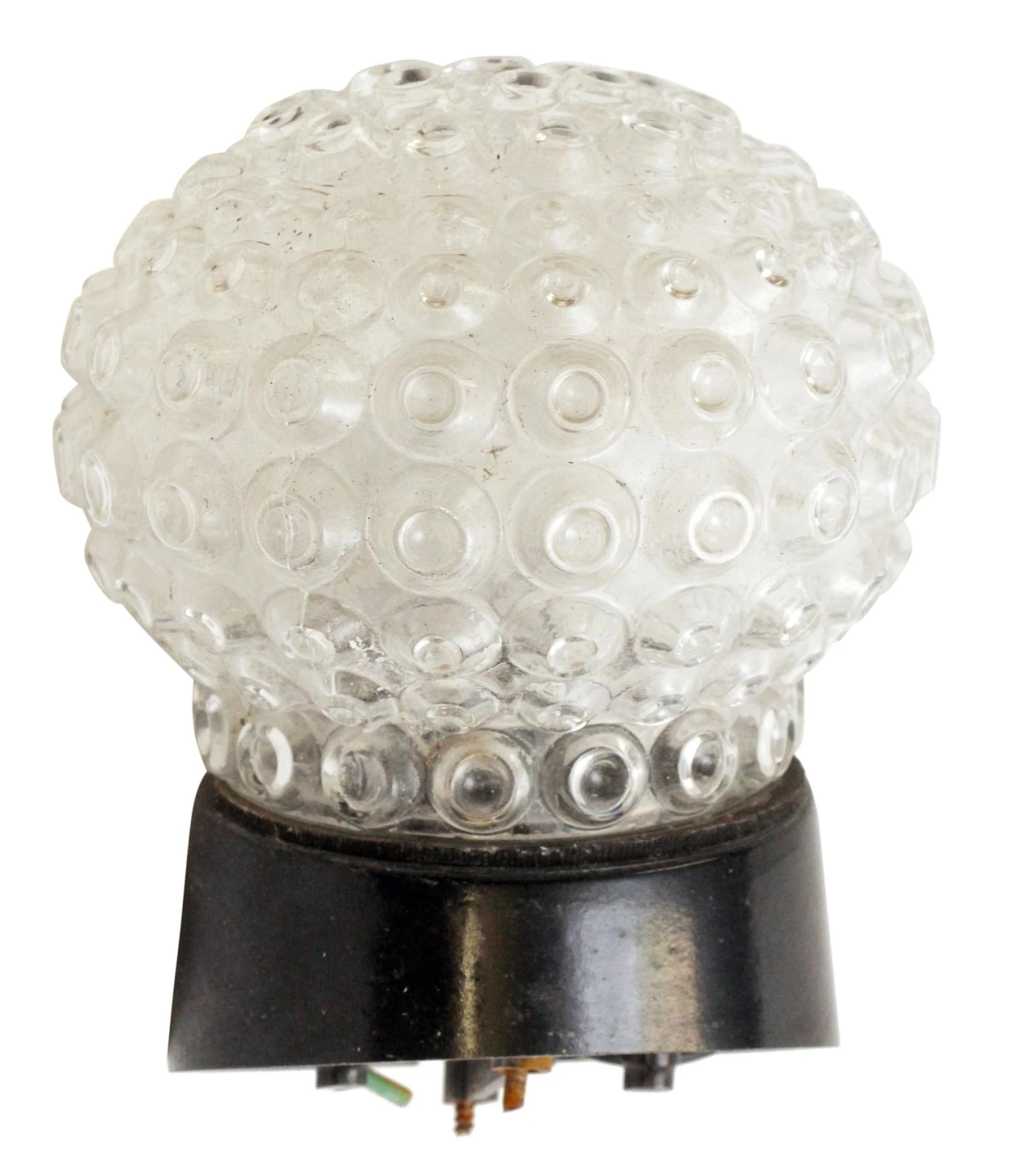 European Modern Bubbled Glass Semi Flush Angled Light Fixture 5 European Modern Bubbled Glass Semi Flush Angled Light Fixture - Image 3