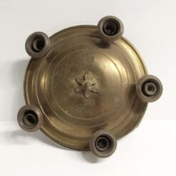 Traditional Brass 5 Light Pan Flush Mount Ceiling Fixture -OGT Sale Store flush semi flush mounts for sale p260306