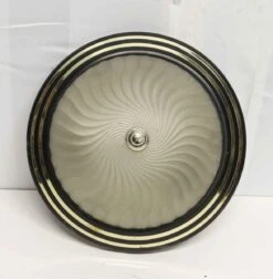 Modern Steel & Glass 15.75 In. Flush Mount Light Fixture 10 Modern Steel & Glass 15.75 In. Flush Mount Light Fixture -OGT Sale Store flush semi flush mounts for sale p264135