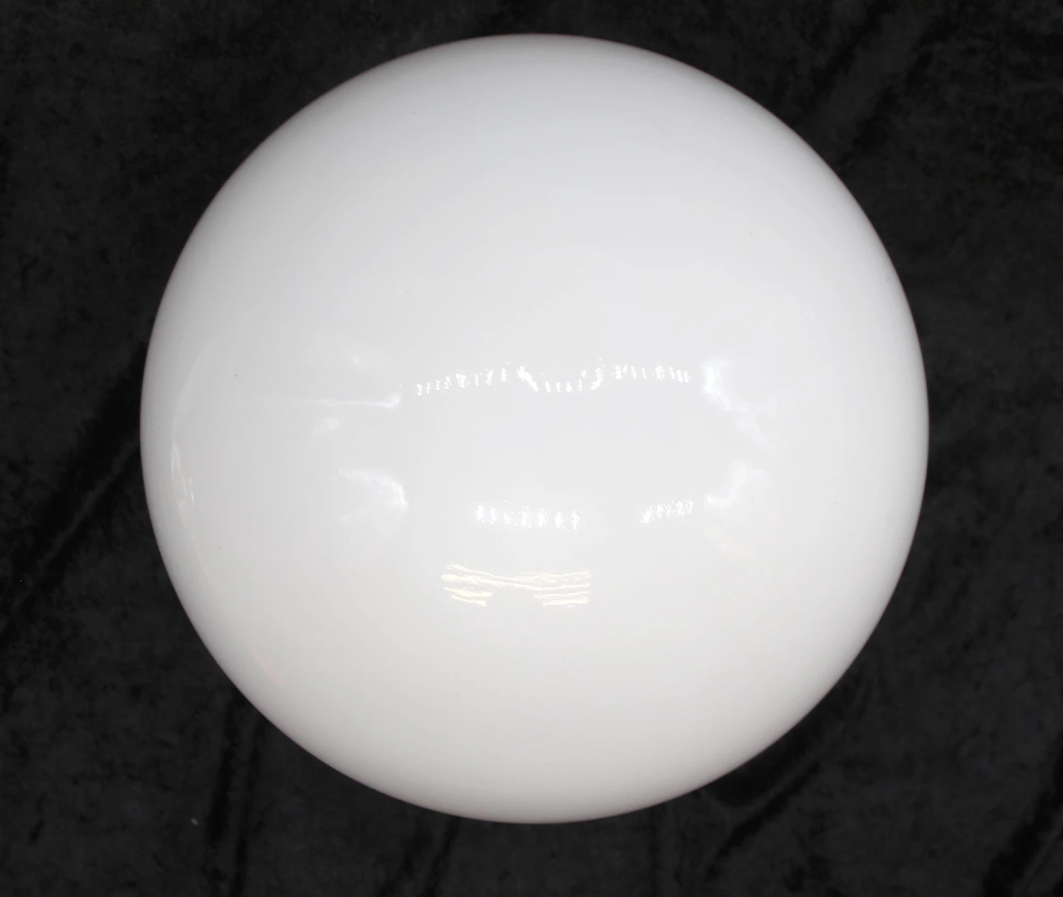 Antique Schoolhouse Milk Glass 10 In. Globe With Nickel Flush Mount 5 Antique Schoolhouse Milk Glass 10 In. Globe With Nickel Flush Mount - Image 3