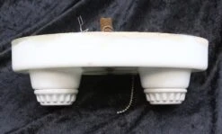 Rare 1910s White Milk Glass 2 Bulb Flush Mount Light 9 Rare 1910s White Milk Glass 2 Bulb Flush Mount Light -OGT Sale Store flush semi flush mounts for sale q273525