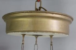 1910s Petite Milk Glass Steel Theater Semi Flush Mount Light 9 1910s Petite Milk Glass Steel Theater Semi Flush Mount Light -OGT Sale Store flush semi flush mounts for sale q273753