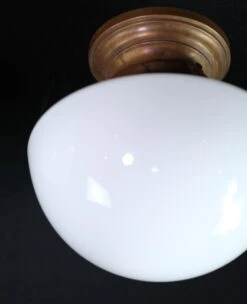 Pair Of Large Antique Milk Glass Mushroom Flush Mount Lights 12 Pair Of Large Antique Milk Glass Mushroom Flush Mount Lights -OGT Sale Store flush semi flush mounts for sale q275871