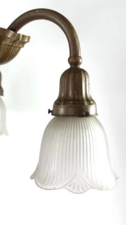 1900s Rococo Sheffield Brass 3 Arm Semi Flush Mount Light 11 1900s Rococo Sheffield Brass 3 Arm Semi Flush Mount Light -OGT Sale Store flush semi flush mounts for sale q277659