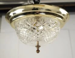 Modern Etched Glass & Polished Brass Flush Mount Light -OGT Sale Store flush semi flush mounts for sale q280059