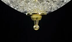 Traditional Etched Glass Polished Brass Steel Flush Mount Ceiling Light -OGT Sale Store flush semi flush mounts for sale q282860