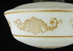 Vintage Burnt Orange Pinwheel Globe Brass Semi Flush Mount Light -OGT Sale Store flush semi flush mounts for sale q283402