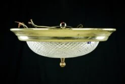 The Plaza Hotel Clear Glass Brass Rim Flush Mount Ceiling Light 12 The Plaza Hotel Clear Glass Brass Rim Flush Mount Ceiling Light -OGT Sale Store flush semi flush mounts for sale q284556