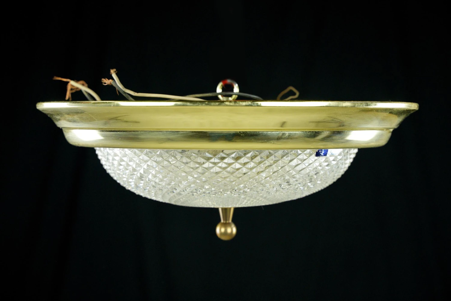 The Plaza Hotel Clear Glass Brass Rim Flush Mount Ceiling Light 5 The Plaza Hotel Clear Glass Brass Rim Flush Mount Ceiling Light - Image 3