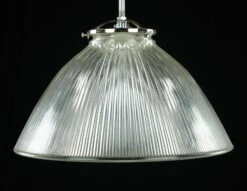 Industrial 13.5 In. Glass Holophane Nickel Pole Pendant Light 14 Industrial 13.5 In. Glass Holophane Nickel Pole Pendant Light -OGT Sale Store flush semi flush mounts for sale q284563