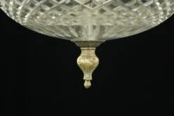 Antique Glass 8.75 In. Brass & Steel Flush Mount Light 11 Antique Glass 8.75 In. Brass & Steel Flush Mount Light -OGT Sale Store flush semi flush mounts for sale q284869