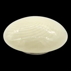 1980s Vetri Murano Cream Swirl Glass & Steel Flush Mount Light 13 1980s Vetri Murano Cream Swirl Glass & Steel Flush Mount Light -OGT Sale Store flush semi flush mounts for sale q285286