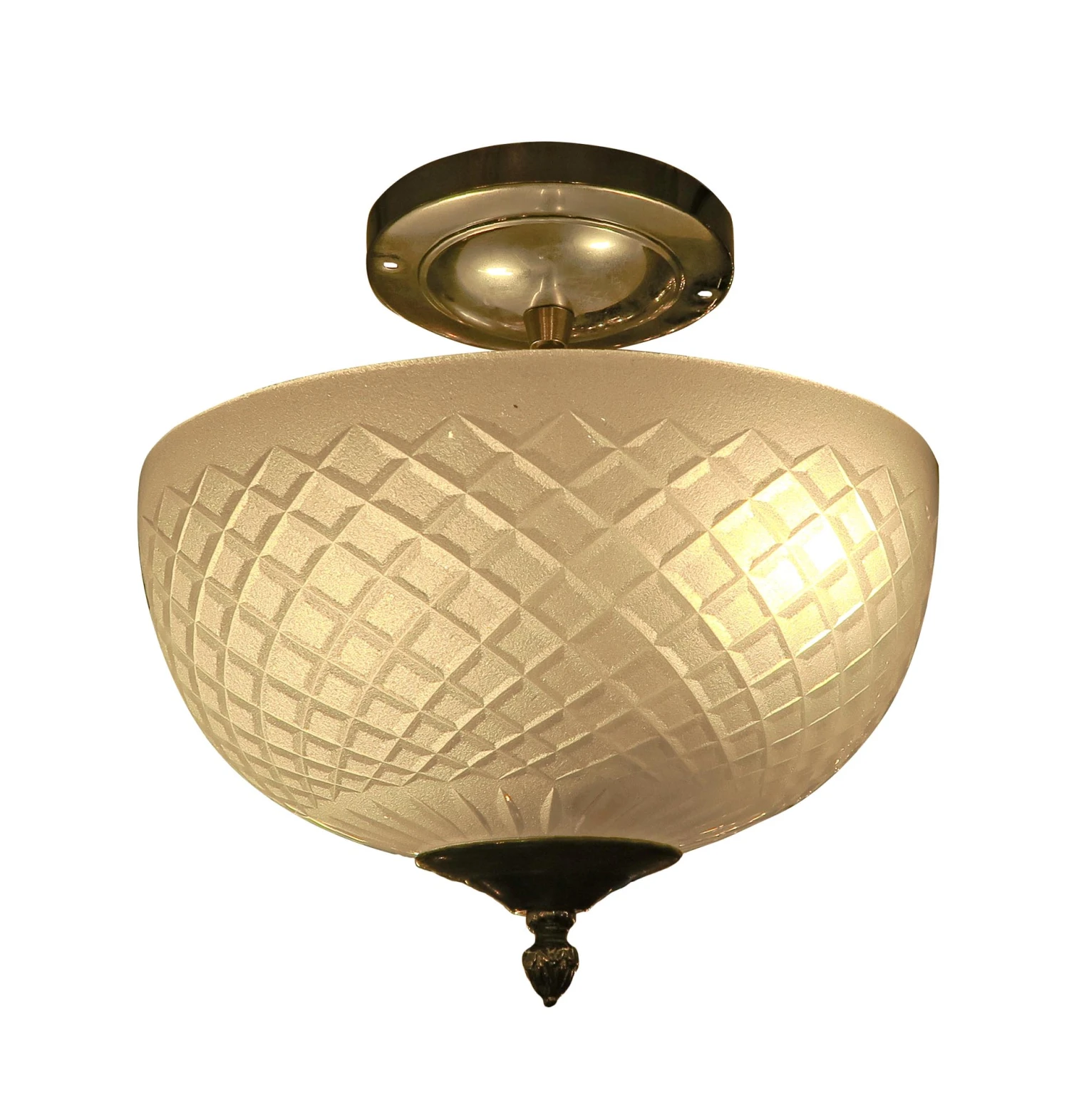 Waldorf Astoria Cut Frosted Crystal Semi Flush Mount 5 Waldorf Astoria Cut Frosted Crystal Semi Flush Mount - Image 3