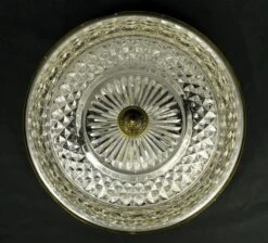 Waldorf Astoria 9.25 In. Clear Glass Brass Flush Mount Light 11 Waldorf Astoria 9.25 In. Clear Glass Brass Flush Mount Light -OGT Sale Store flush semi flush mounts for sale wan286494