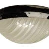 Industrial Frosted 10.5 In. Round Horizontal Grooved Glass Flush Mount 1 Industrial Frosted 10.5 In. Round Horizontal Grooved Glass Flush Mount -OGT Sale Store flush semi flush mounts industrial frosted 105 in round horizontal grooved glass flush mount m232340