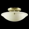 Modern Round White Cast Glass Polished Brass Flush Mount Light 1 Modern Round White Cast Glass Polished Brass Flush Mount Light -OGT Sale Store flush semi flush mounts modern round white cast glass polished brass flush mount light q282540