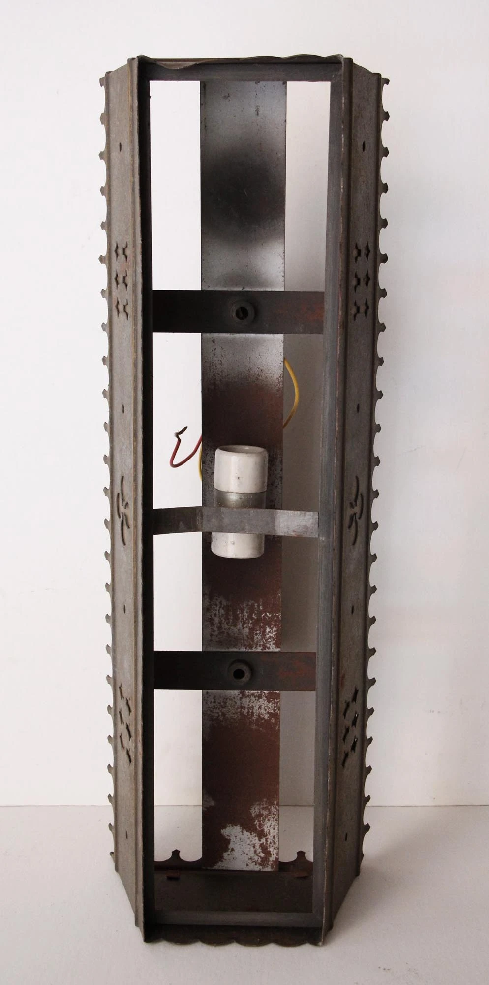 Gothic Rectangle Semi Flush Mount Billiard Style Light 4 Gothic Rectangle Semi Flush Mount Billiard Style Light - Image 2