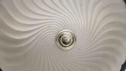 Modern Steel & Glass 15.75 In. Flush Mount Light Fixture 9 Modern Steel & Glass 15.75 In. Flush Mount Light Fixture -OGT Sale Store flush semi flush mounts p264135