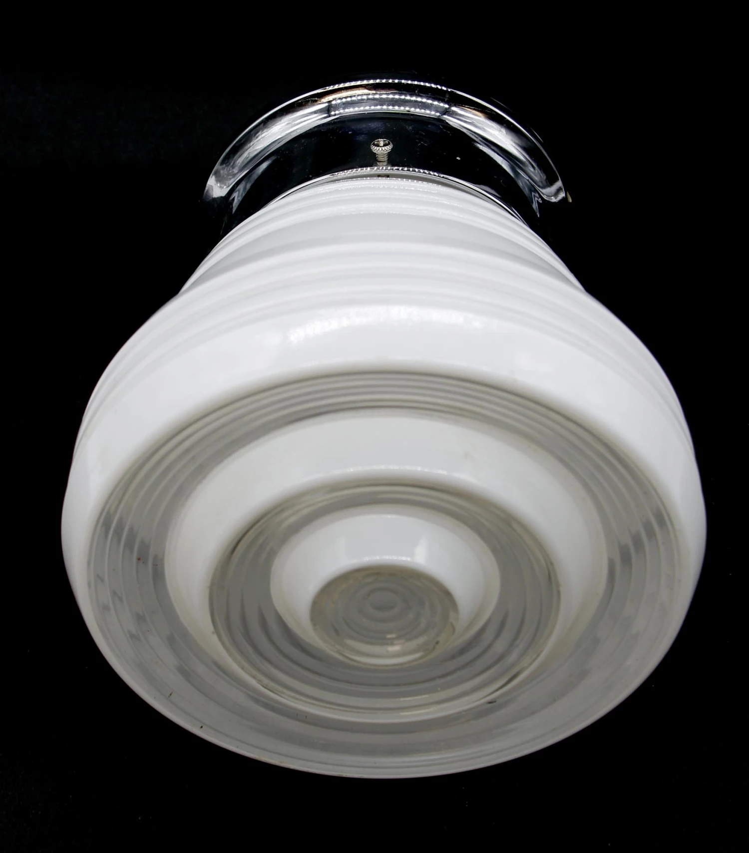 Vintage Concentric Circles Glass 7 In. Flush Mount Light 4 Vintage Concentric Circles Glass 7 In. Flush Mount Light - Image 2