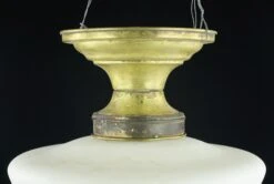 Vintage Orange Ornate White Globe Brass Fitter Semi Flush Mount Light 12 Vintage Orange Ornate White Globe Brass Fitter Semi Flush Mount Light -OGT Sale Store flush semi flush mounts q283403