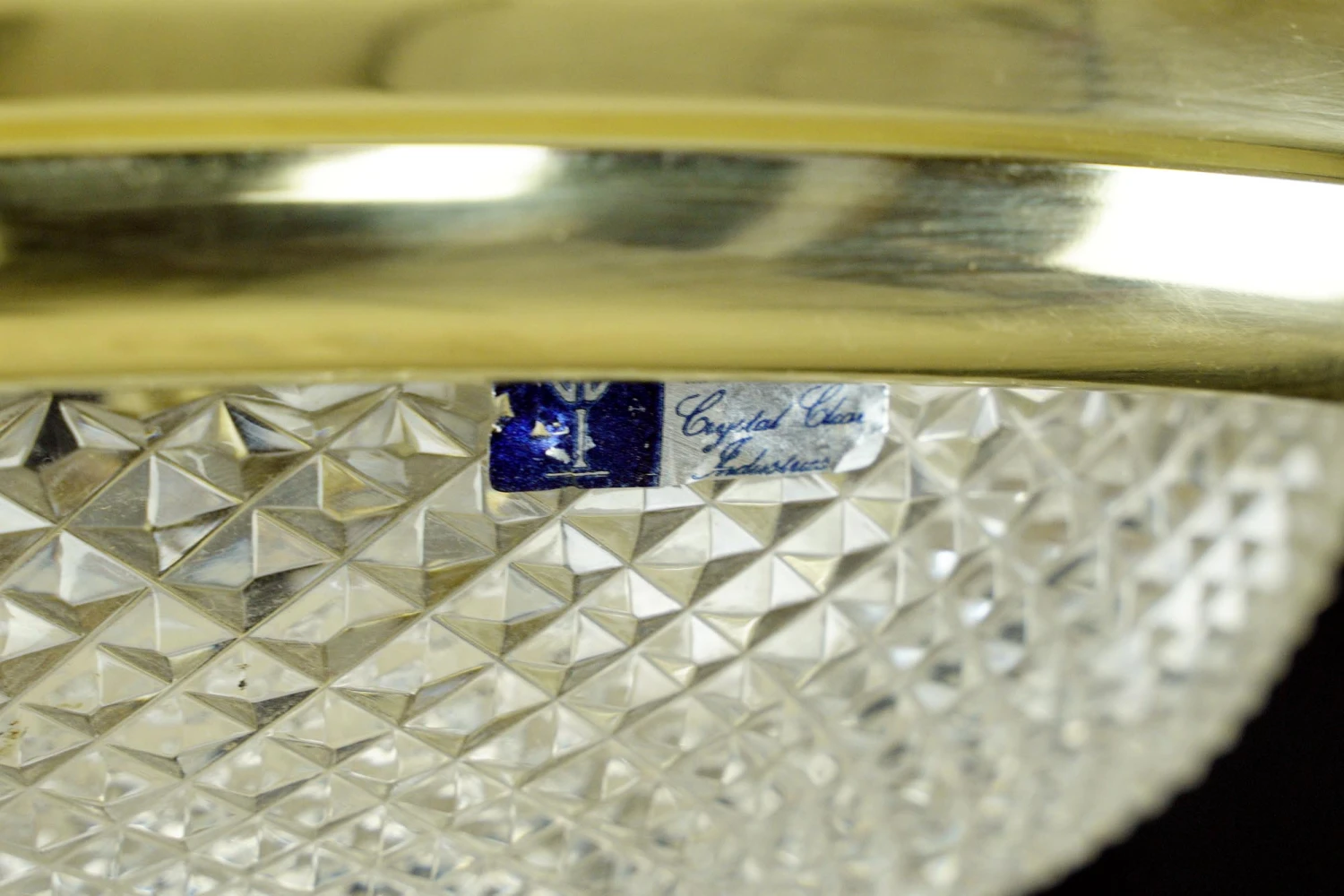 The Plaza Hotel Clear Glass Brass Rim Flush Mount Ceiling Light 4 The Plaza Hotel Clear Glass Brass Rim Flush Mount Ceiling Light - Image 2